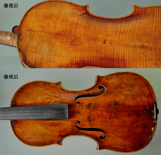 為俞麗拿老師的小提琴補(bǔ)油漆